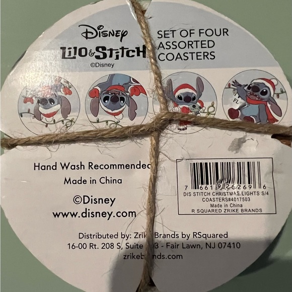Adorable Stitch Christmas Coasters-Set of 4- NWT - Picture 3 of 3